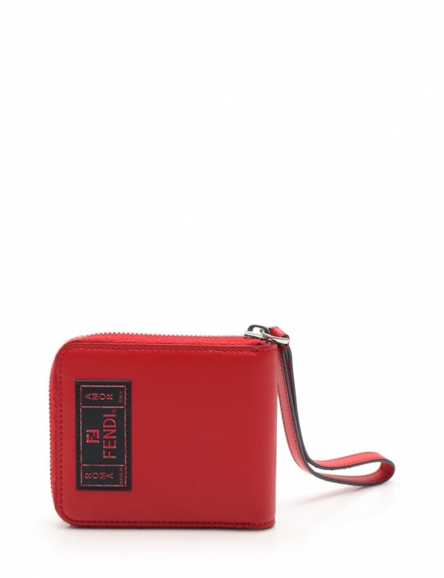 フェンディ FENDI 二つ折り財布 赤 小物 グラフィティペイント 落書き 