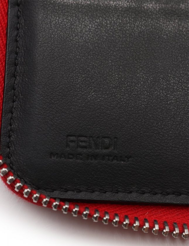 フェンディ FENDI 二つ折り財布 赤 小物 グラフィティペイント 落書き 