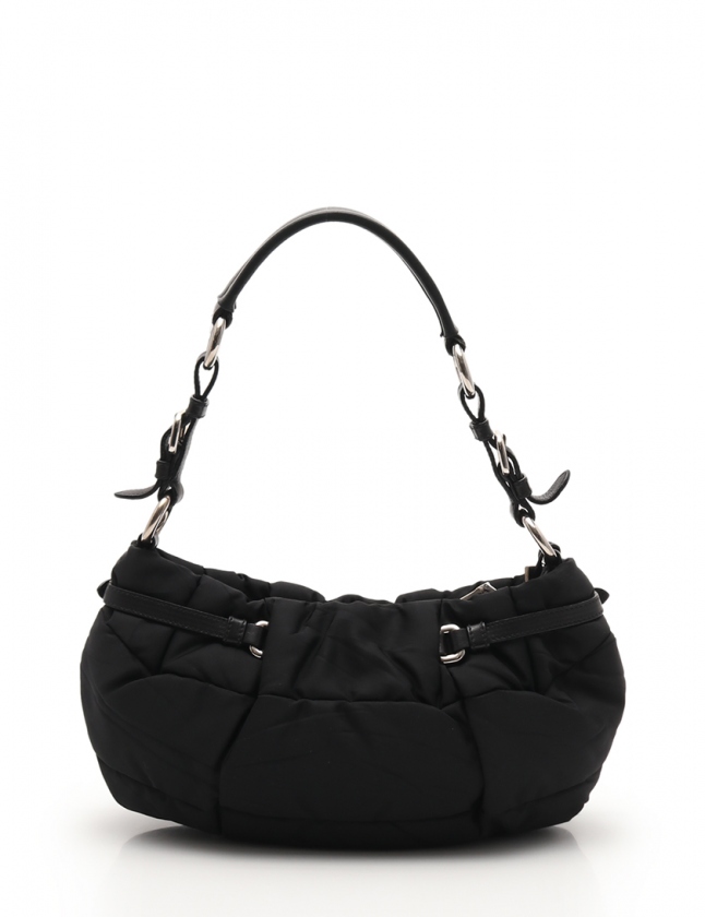 プラダ PRADA ショルダーバッグ 黒 BR3815 ナイロン CRISPY NYLON+CA 