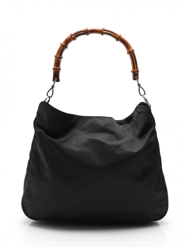 グッチ GUCCI ハンドバッグ ショルダーバッグ バンブー 黒 001 1998 