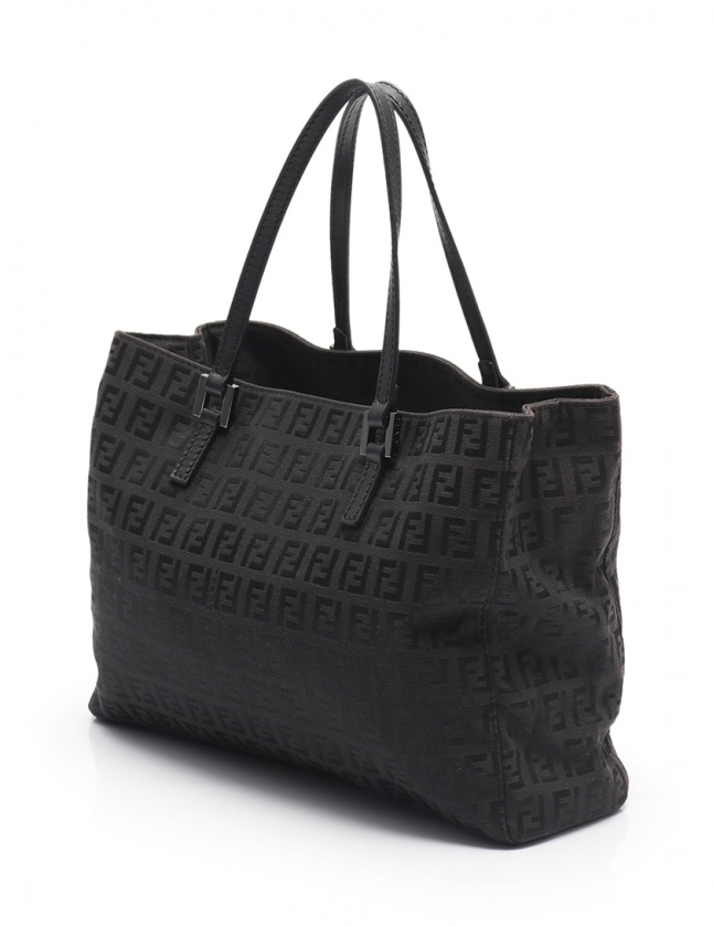 極美品✨FENDI から トートバッグ ズッキーノ キャンバス レザー FFロゴC