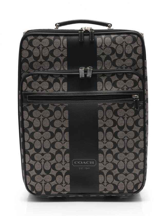 コーチ COACH キャリーバッグ ヘリテージ シグネチャー ストライプ 