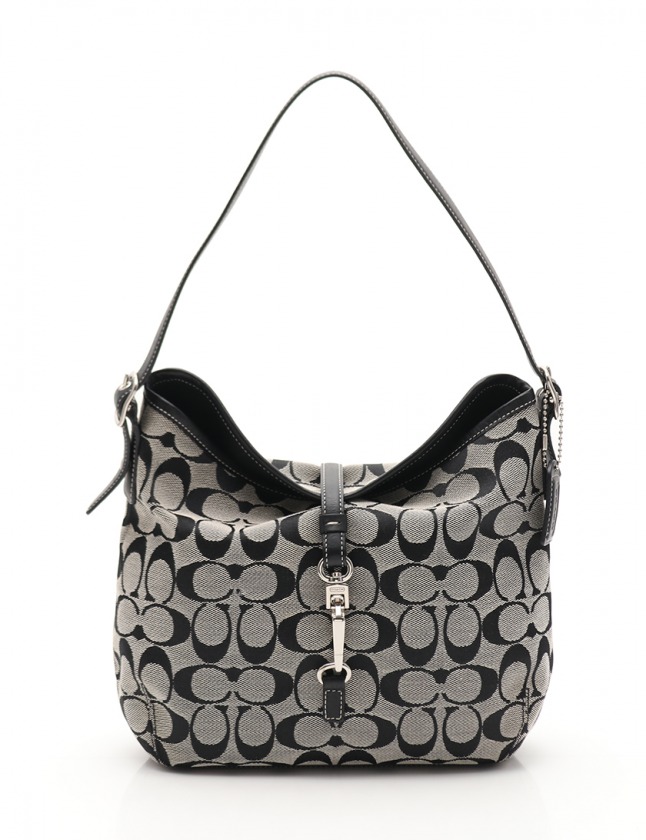 コーチ COACH ショルダーバッグ シグネチャー ベージュ 黒 6845 