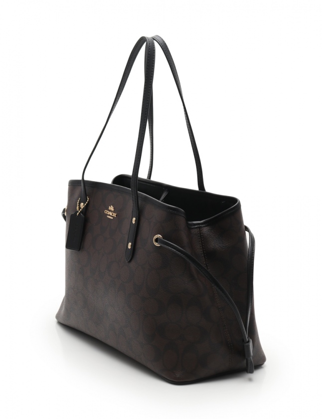 コーチ COACH トートバッグ シグネチャー ドローストリング キャリー 