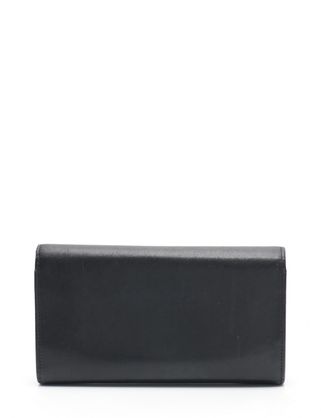 サンローラン パリ SAINT LAURENT PARIS 二つ折り長財布 黒 小物  
