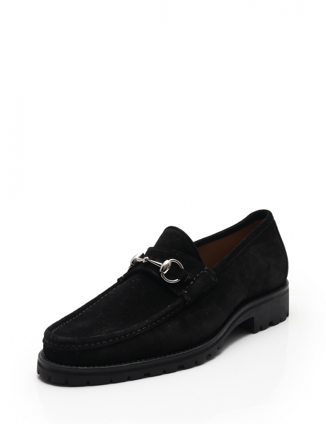 グッチ GUCCI カジュアルシューズ ホースビット モカシン 黒 42 