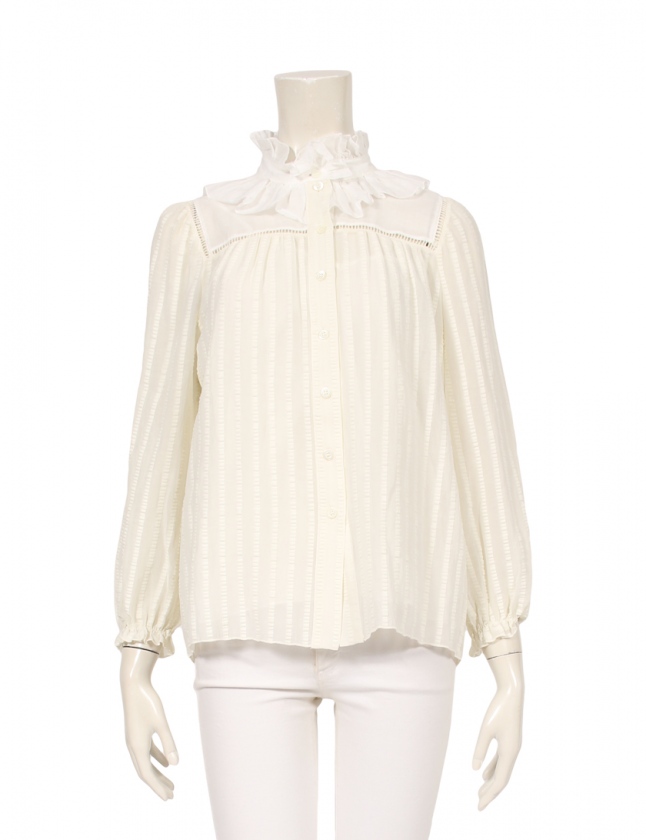 シーバイクロエ SEE BY CHLOE ブラウス アイボリー 白 36 トップス 