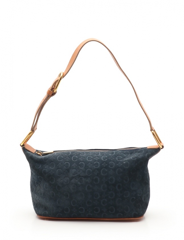 セリーヌ CELINE ショルダーバッグ Cマカダム ネイビー ベージュ 