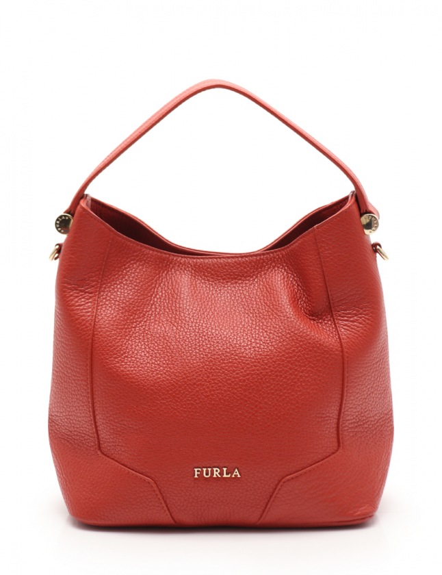 フルラ FURLA ハンドバッグ ショルダーバッグ オレンジブラウン レザー 
