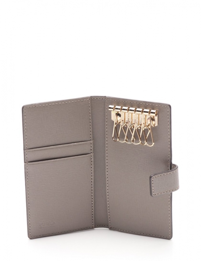 未使用　フルラ　FURLA　６連キーケース　バビロン　レザー フルラ FURLA 6連キーケース バビロン グレー 小物 レザー レディース