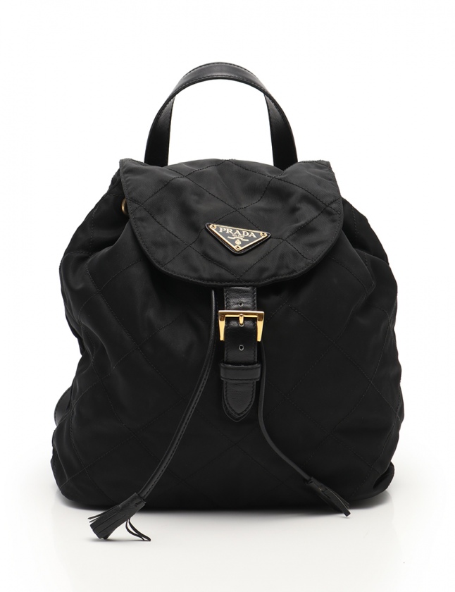 プラダ PRADA バックパック リュック リュック 黒 ナイロン レザー