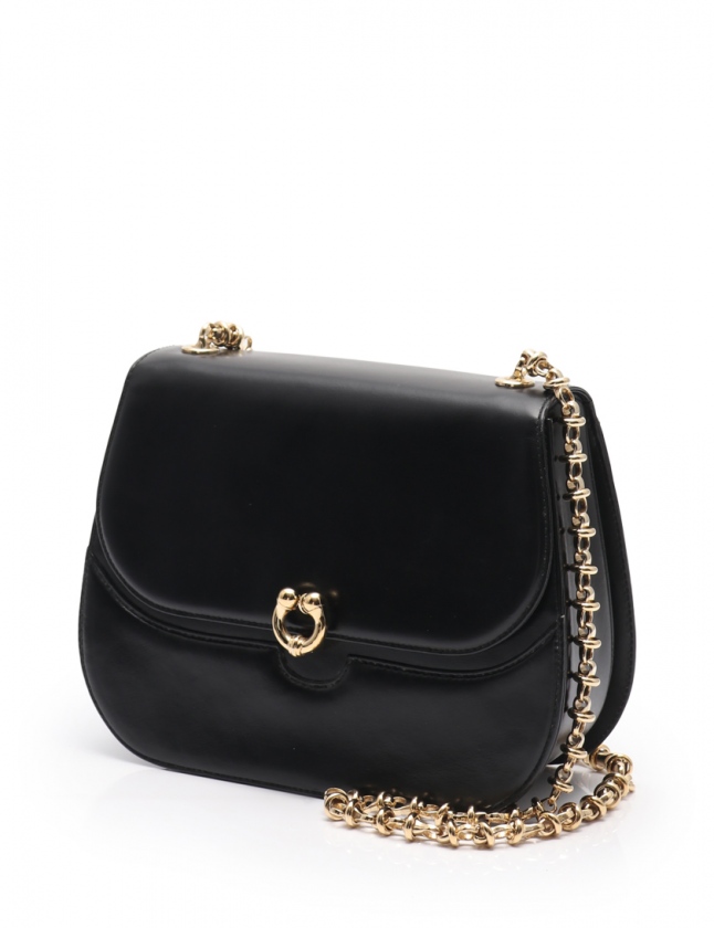グッチ GUCCI チェーンショルダーバッグ ポシェット オールドグッチ 黒 