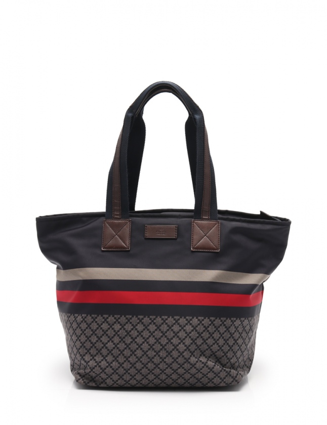 グッチ GUCCI トートバッグ ディアマンテ ネイビー ベージュ 茶 267922 