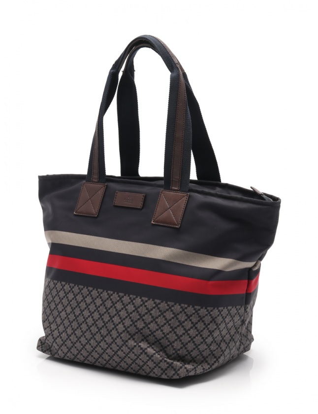 グッチ GUCCI トートバッグ ディアマンテ ネイビー ベージュ 茶 267922 