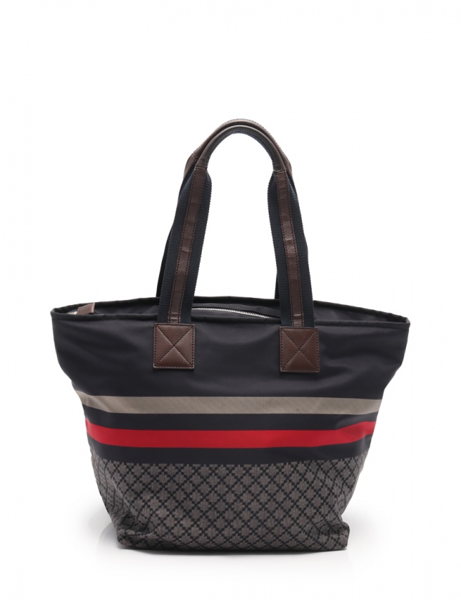 グッチ GUCCI トートバッグ ディアマンテ ネイビー ベージュ 茶 267922 