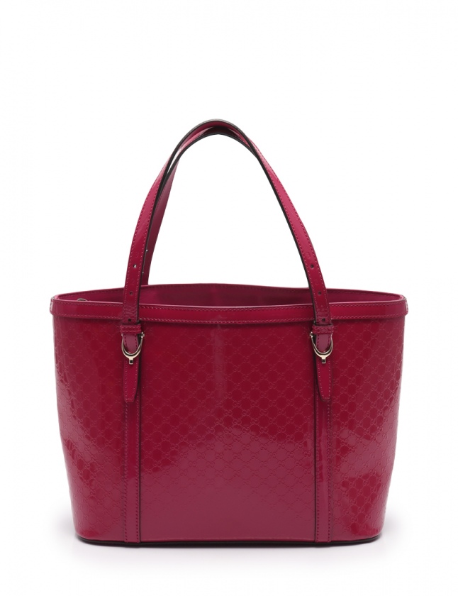 グッチ GUCCI トートバッグ マイクログッチ 紫 336776 エナメル