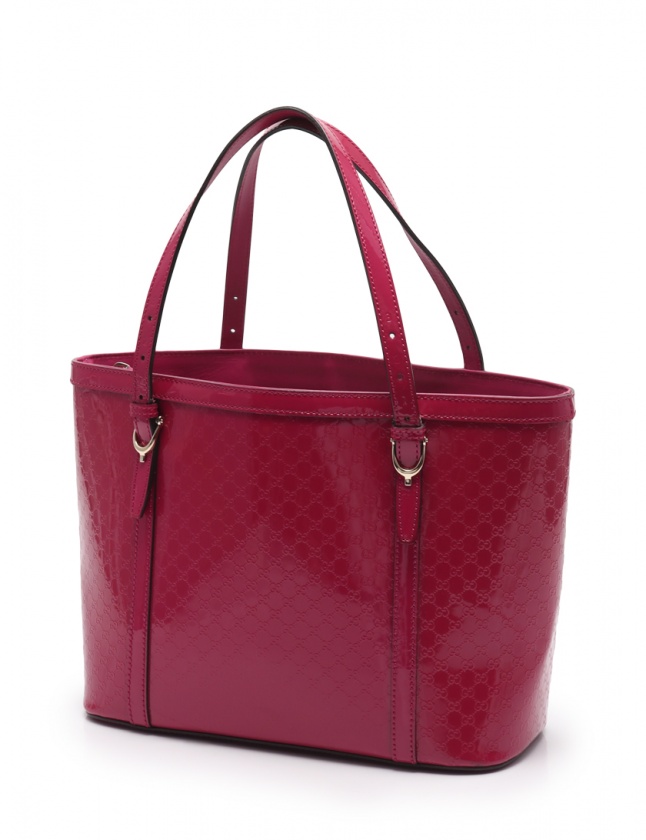 グッチ GUCCI トートバッグ マイクログッチ 紫 336776 エナメルレザー 