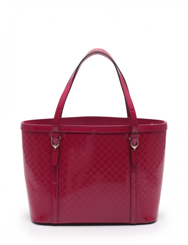 GUCCI 赤 レザー トートバッグ グッチ GUCCI トートバッグ マイクログッチ 紫 336776 エナメル