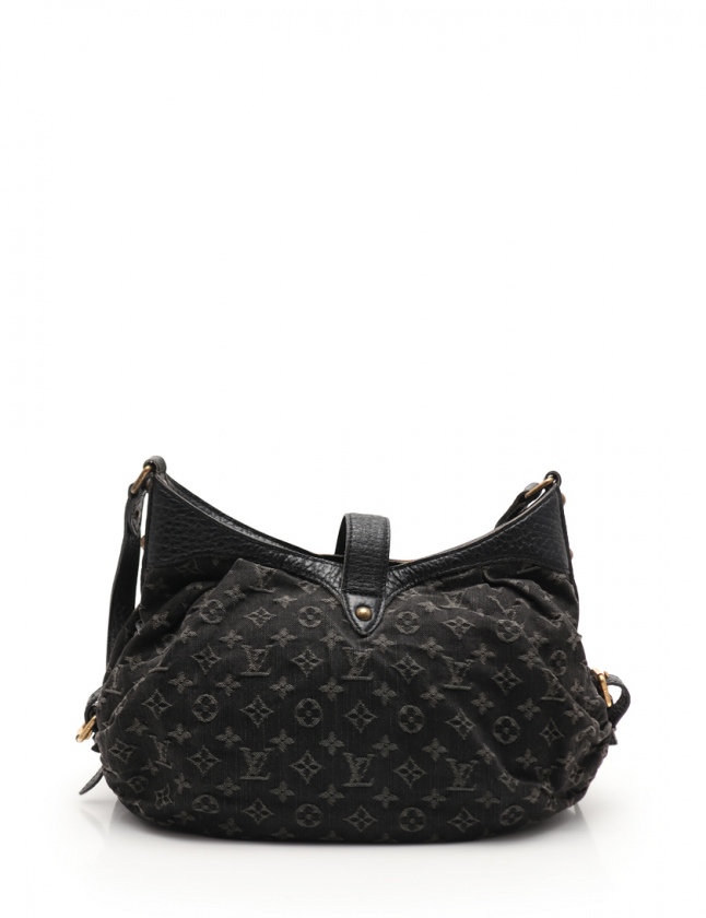 ルイヴィトン LOUIS VUITTON ショルダーバッグ XS モノグラムデニム 黒 