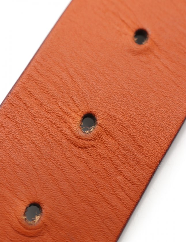 グッチ GUCCI ベルト 革ベルト ダブルG オレンジブラウン ゴールド