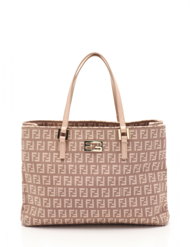 Fendi ズッキーニ トートバッグ ベージュ フェンディ FENDI トートバッグ ズッキーニ ピンクベージュ