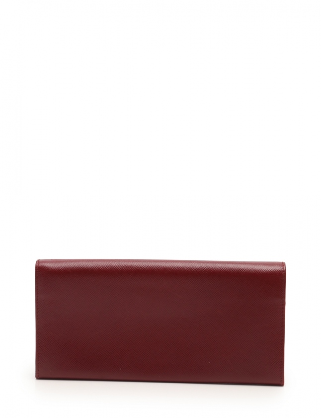 ❗️希少　PRADA プラダ　本革　長財布　 二つ折り財布　ボルドー　カード付き プラダ PRADA 二つ折り長財布 ボルドー 小物 サフィアーノレザー