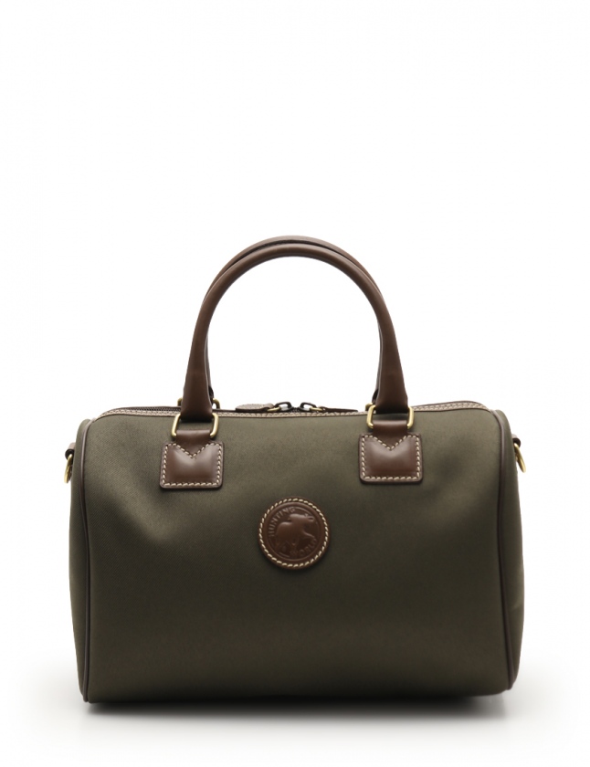 ハンティングワールド Hunting World ハンドバッグ ミニボストン カーキ 茶 キャンバス レザー メンズ レディース 114 ベクトルパーク