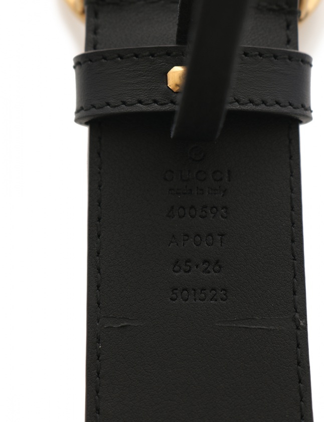 グッチ GUCCI ベルト GGマーモント ダブルG 黒 小物 レザー