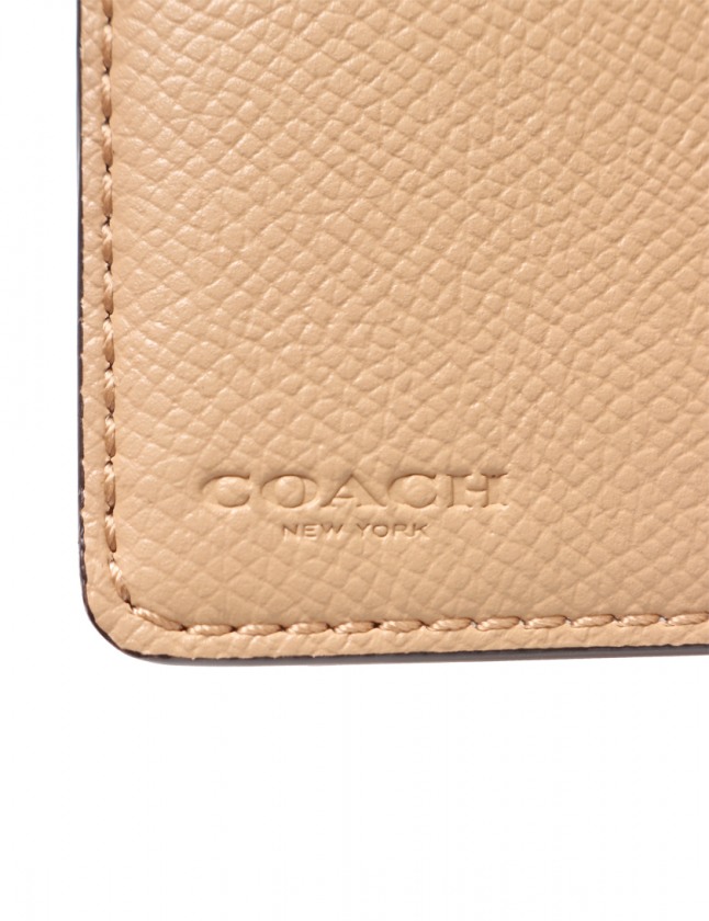 コーチ Coach 二つ折り財布 ピンクベージュ 小物 レザー F レディース 114 ベクトルパーク