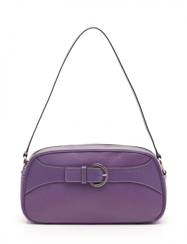 プラダ PRADA ショルダーバッグ 紫 B10751 レザー CINGHIALE FIBBI 