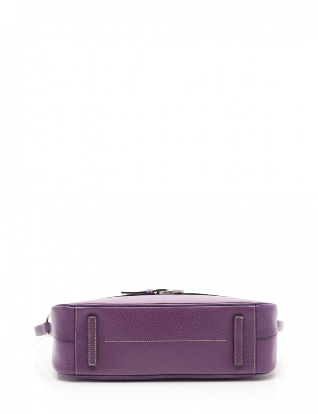 プラダ PRADA ショルダーバッグ 紫 B10751 レザー CINGHIALE FIBBI 