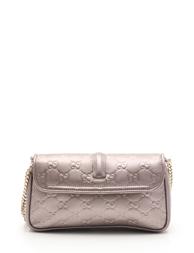 グッチ GUCCI チェーンショルダーバッグ グッチシマ マラケシュ グレー 