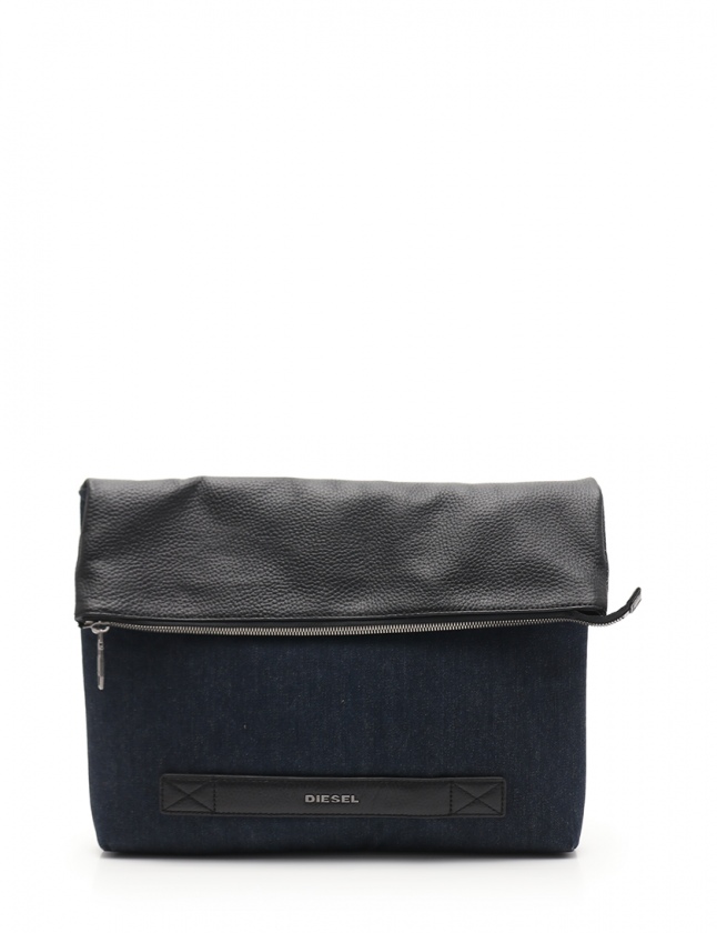 ディーゼル DIESEL クラッチバッグ ネイビー 黒 X04682PS778 レザー 