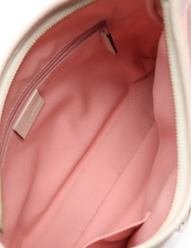 グッチ GUCCI ワンショルダーバッグ GGキャンバス アビー ピンク 白