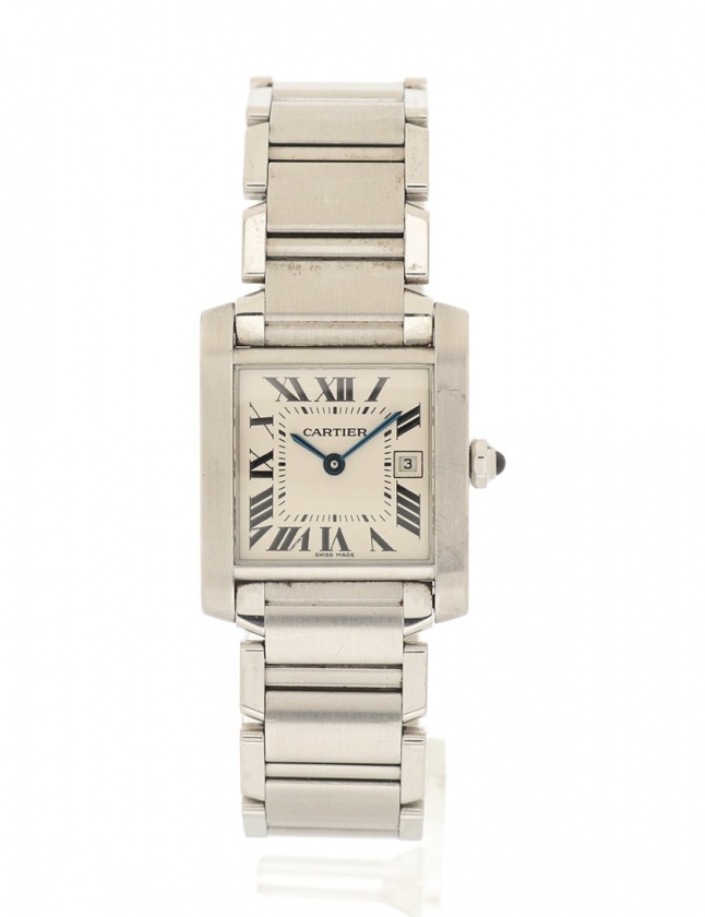 カルティエ Cartier 腕時計 クオーツ タンクフランセーズMM レディース  