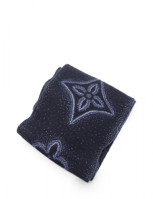 ルイヴィトン LOUIS VUITTON マフラー エシャルプ ポリアナ ネイビー
