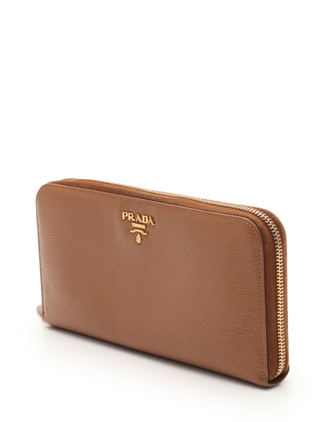 PRADA プラダ ラウンドファスナー 長財布 Vitello Move 中古 プラダ