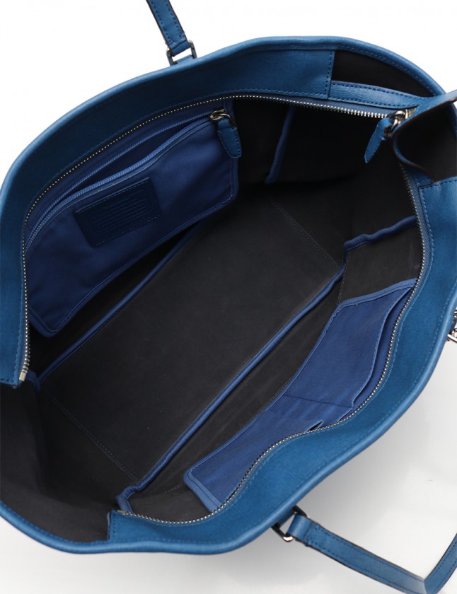【美品】COACH ネイビーレザートートバッグ コーチ COACH トートバッグ シティ 青 23576 レザー レディース