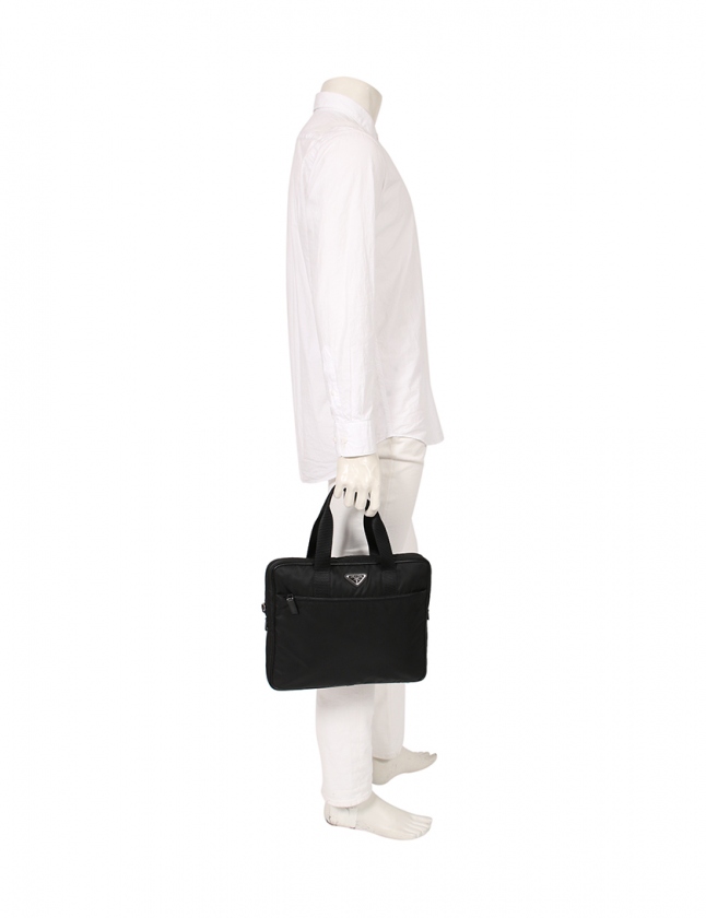 プラダ PRADA ビジネスバッグ ブリーフケース 黒 VA0609 ナイロン 
