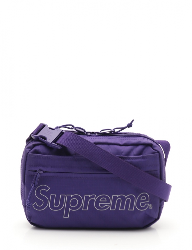 シュプリーム SUPREME ショルダーバッグ ロゴプリント 紫 メンズ 114  