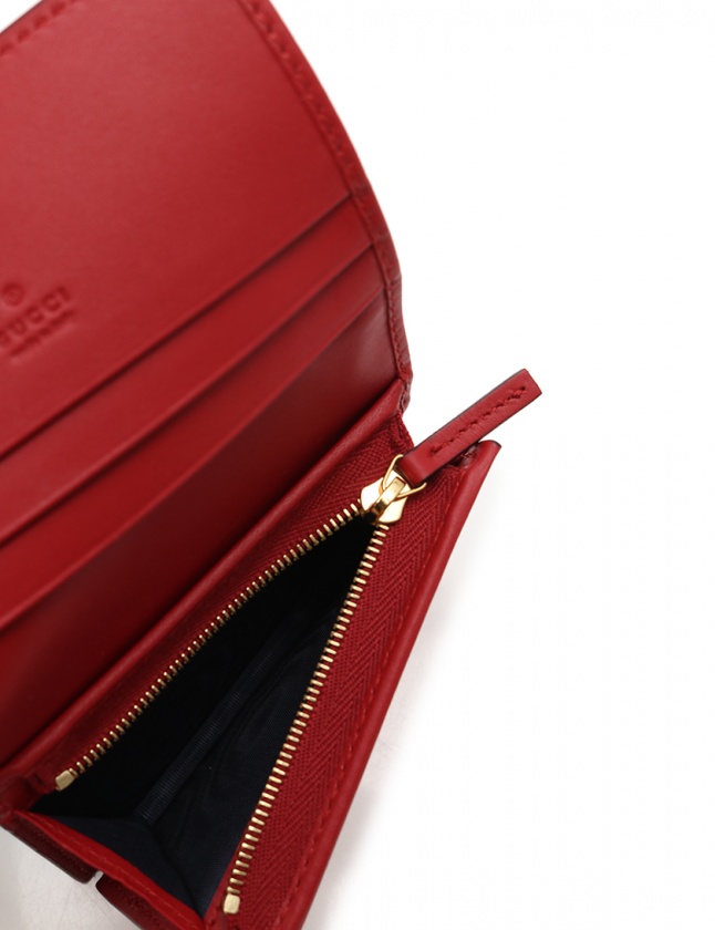 グッチ GUCCI 二つ折り財布 GGブルームス GGスプリーム ベージュ 水色