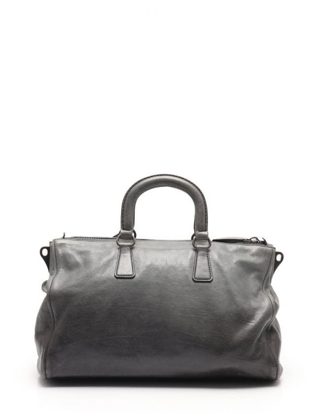 プラダ PRADA ハンドバッグ ショルダーバッグ GLACE CALF ダークグレー 