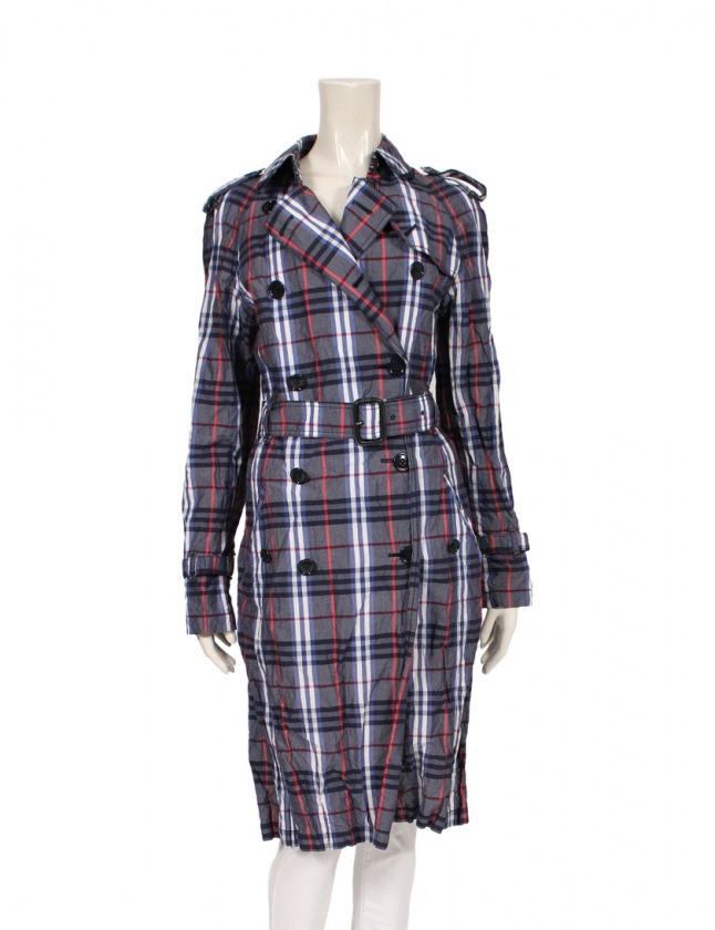 バーバリー BURBERRY トレンチコート グレー マルチカラー 38 アウター  