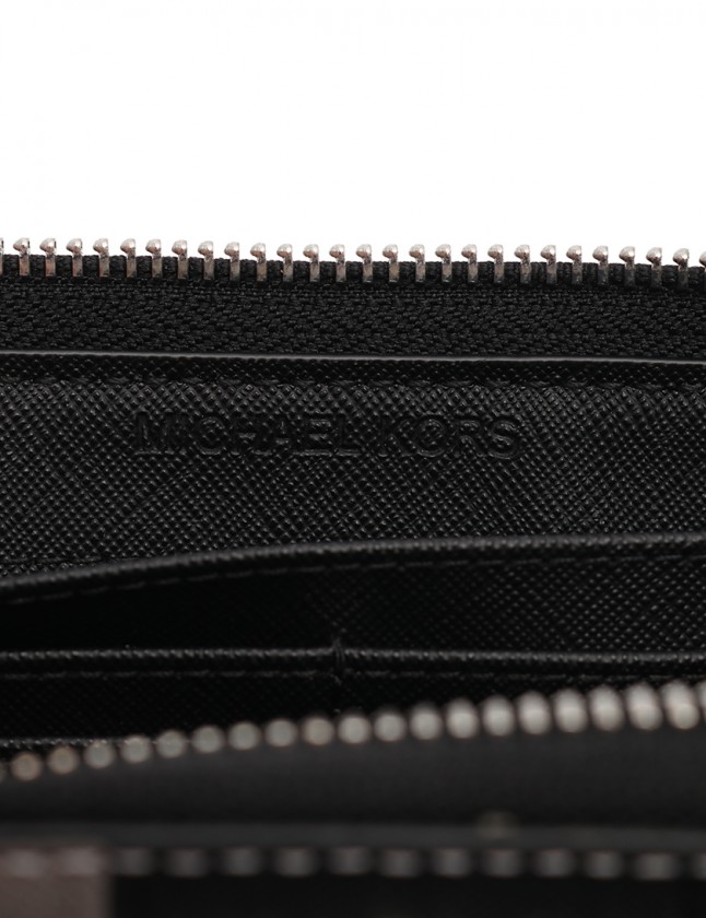 Michael Kors ロゴプリント 長財布 グレー 新品未使用】マイケルコース L字ファスナー 長財布 グレー
