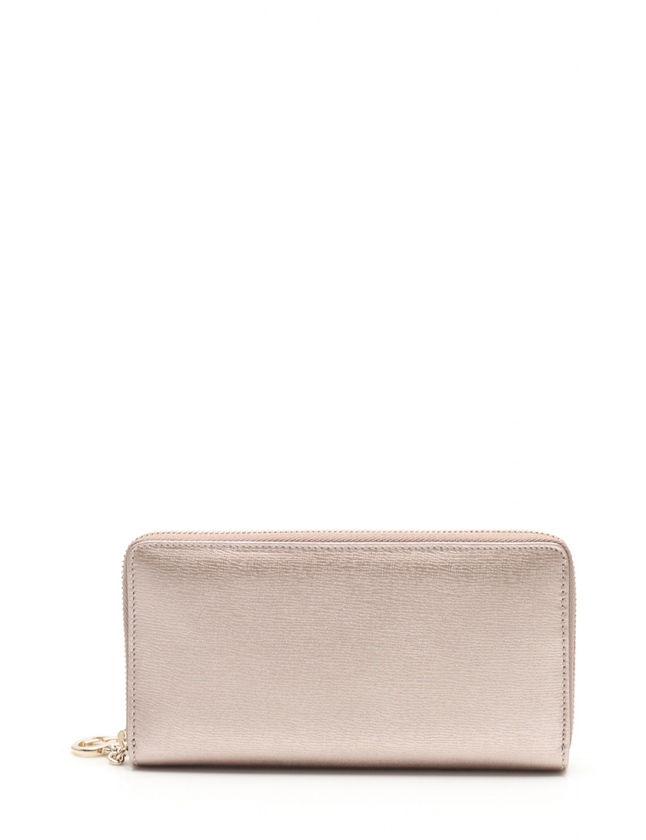 グッチ GUCCI ラウンドファスナー長財布 ラブリー シャンパンゴールド 