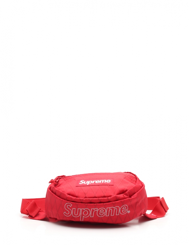 シュプリーム SUPREME ウエストバッグ ボディバッグ 赤 白 ナイロン  