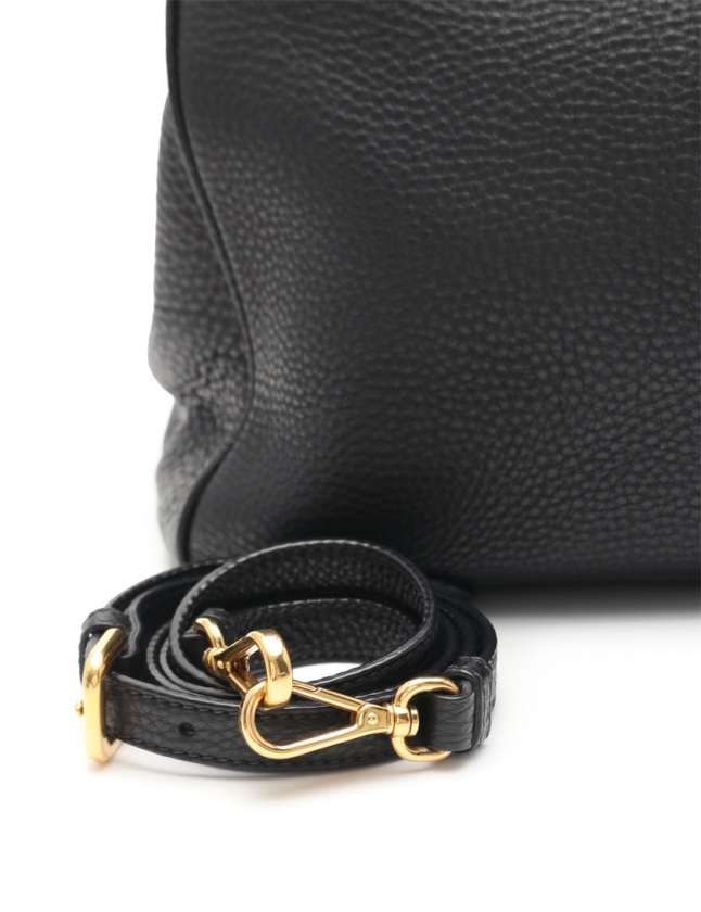 PRADA BN2579 WT-DANO ブラックレザーハンドバッグ