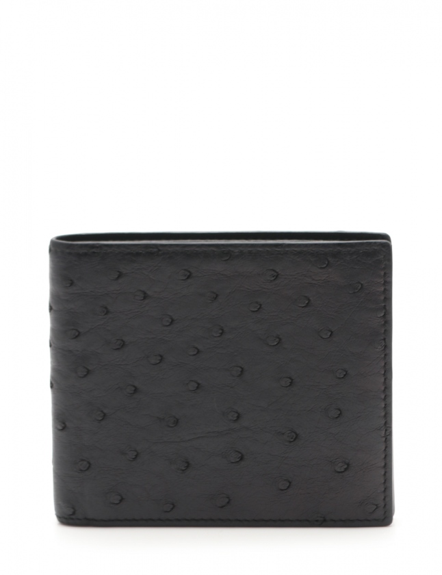 プラダ PRADA 札入れ STRUZZO 黒 小物 オーストリッチ 2MO513 メンズ 