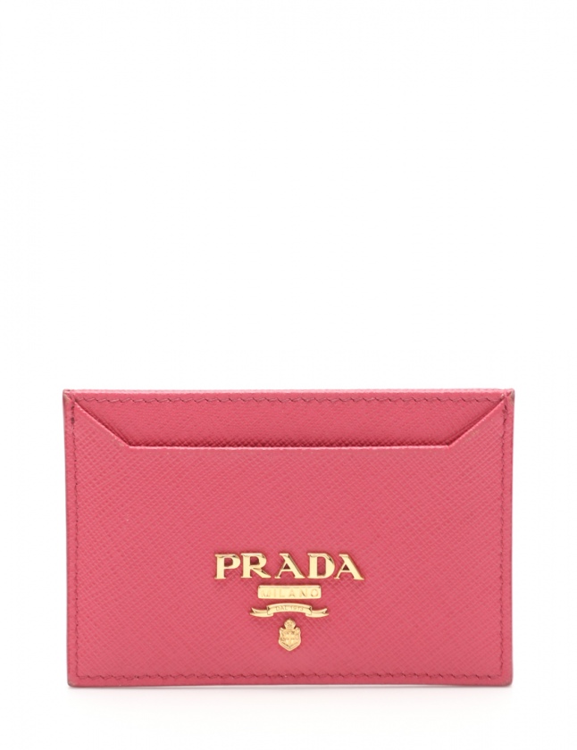 プラダ PRADA カードケース ピンク 小物 サフィアーノレザー 1MC208 