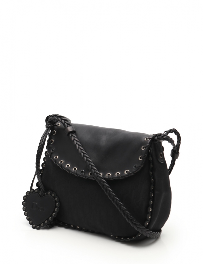 【美品】ChristianDior ショルダーバッグ トロッター キャンバス 黒 クリスチャンディオール Christian Dior ハンドバッグ ショルダー